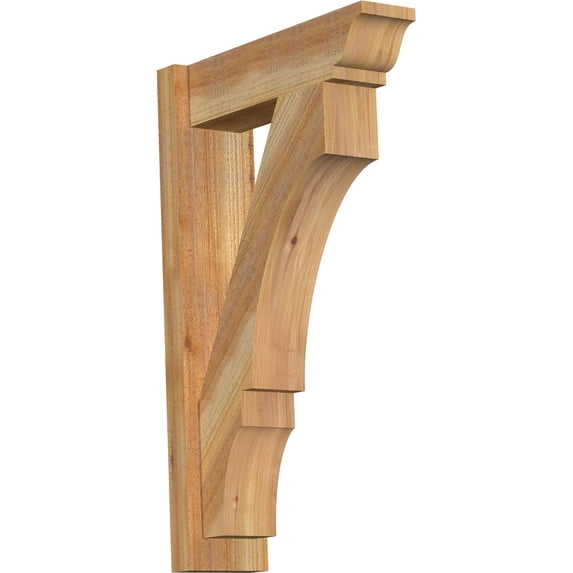 Ekena Millwork 6"W x 20"D x 32"H Balboa Rough Sawn Traditional Outlooker, Western Red Cedar