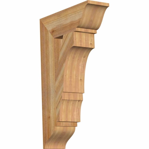 Ekena Millwork 6"W x 20"D x 32"H Balboa Traditional Rough Sawn Bracket, Western Red Cedar