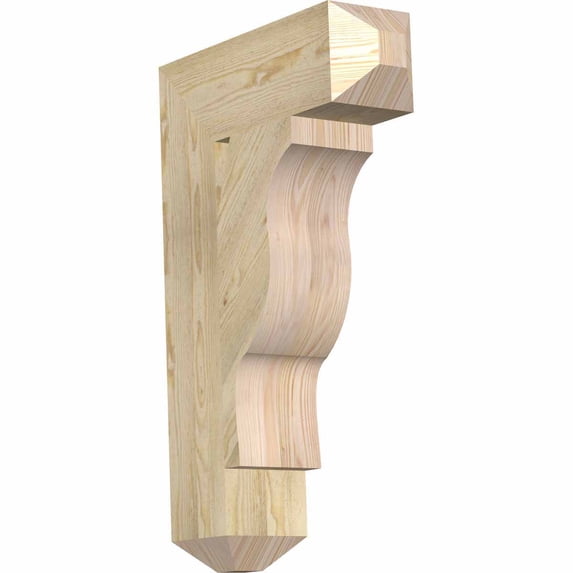 Ekena Millwork 6"W x 20"D x 32"H Funston Craftsman Rough Sawn Bracket, Douglas Fir