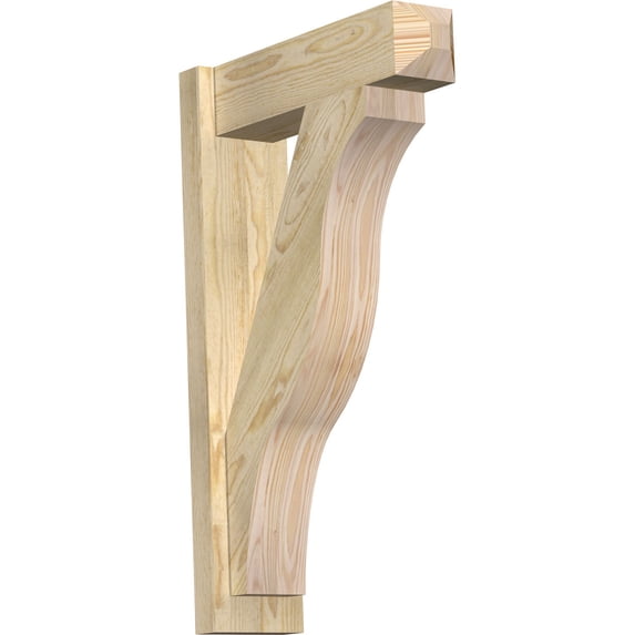 Ekena Millwork 6"W x 20"D x 32"H Funston Rough Sawn Craftsman Outlooker, Douglas Fir