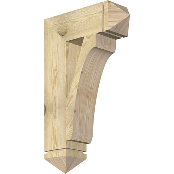 Ekena Millwork 6"W x 20"D x 32"H Legacy Arts & Crafts Rough Sawn Bracket, Douglas Fir