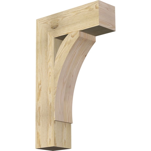Ekena Millwork 6"W x 20"D x 32"H Thorton Block Rough Sawn Bracket, Douglas Fir