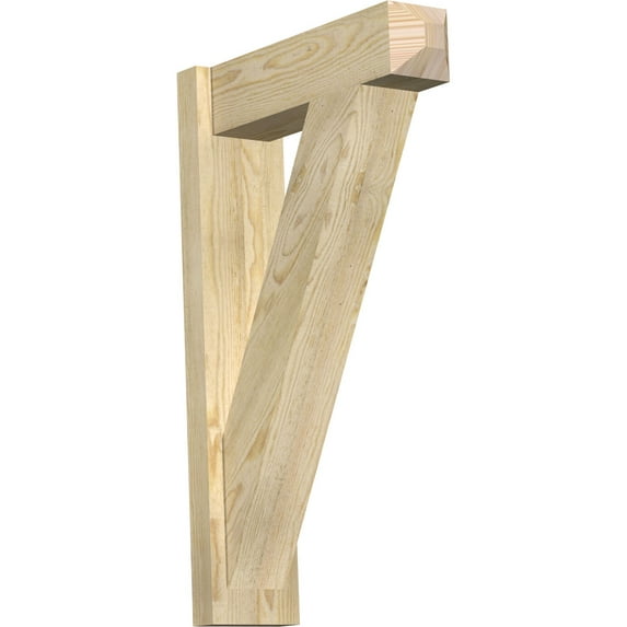 Ekena Millwork 6"W x 20"D x 32"H Traditional Rough Sawn Craftsman Outlooker, Douglas Fir