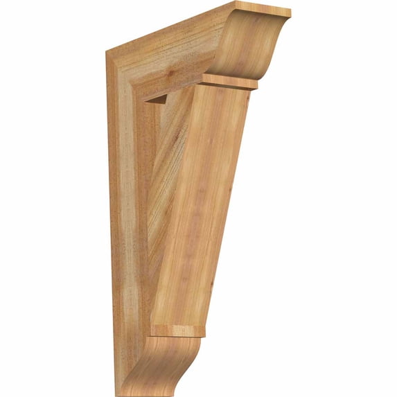 Ekena Millwork 6"W x 20"D x 32"H Traditional Traditional Rough Sawn Bracket, Western Red Cedar