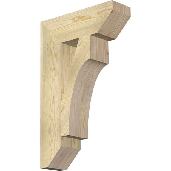 Ekena Millwork 6"W x 20"D x 32"H Westlake Slat Rough Sawn Bracket, Douglas Fir