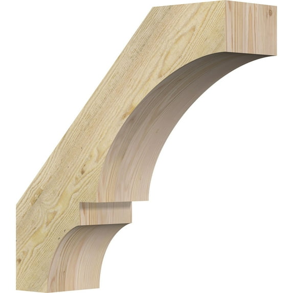 Ekena Millwork 6"W x 22"D x 22"H Balboa Rough Sawn Knee Brace, Douglas Fir
