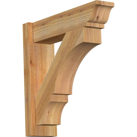 Ekena Millwork 6"W x 22"D x 22"H Balboa Rough Sawn Traditional Outlooker, Western Red Cedar