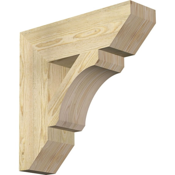 Ekena Millwork 6"W x 22"D x 22"H Legacy Slat Rough Sawn Bracket, Douglas Fir