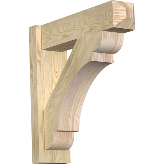 Ekena Millwork 6"W x 22"D x 22"H Olympic Rough Sawn Craftsman Outlooker, Douglas Fir