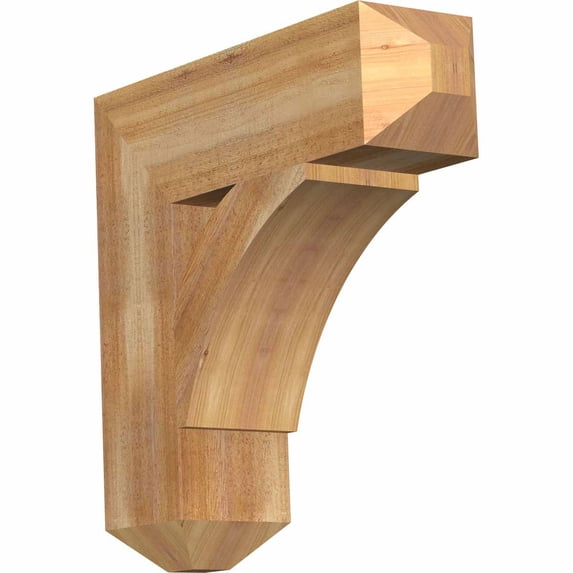 Ekena Millwork 6"W x 22"D x 22"H Thorton Craftsman Rough Sawn Bracket, Western Red Cedar