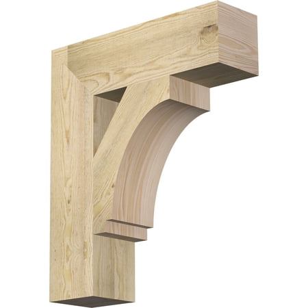 Ekena Millwork 6"W x 22"D x 26"H Imperial Block Rough Sawn Bracket, Douglas Fir