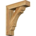 thumbnail image 1 of Ekena Millwork 6"W x 22"D x 26"H Olympic Block Rough Sawn Bracket w/ Offset Brace, Western Red Cedar, 1 of 25