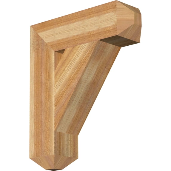 Ekena Millwork 6"W x 22"D x 26"H Traditional Craftsman Rough Sawn Bracket, Western Red Cedar