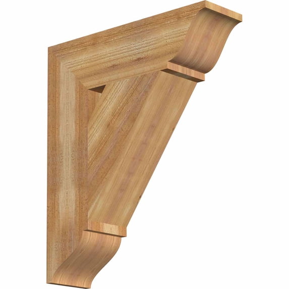 Ekena Millwork 6"W x 22"D x 26"H Traditional Traditional Rough Sawn Bracket, Western Red Cedar