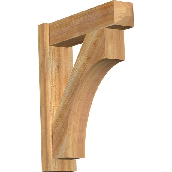 Ekena Millwork 6"W x 22"D x 26"H Westlake Rough Sawn Craftsman Outlooker, Western Red Cedar