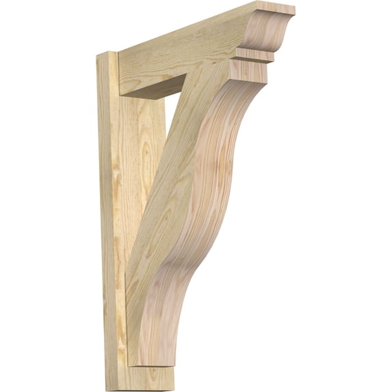 Ekena Millwork 6"W x 22"D x 30"H Funston Rough Sawn Traditional Outlooker, Douglas Fir