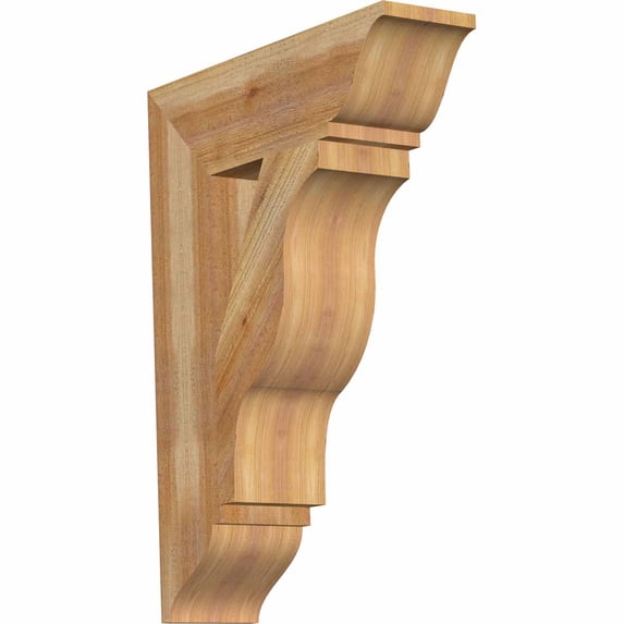 Ekena Millwork 6"W x 22"D x 30"H Funston Traditional Rough Sawn Bracket, Western Red Cedar