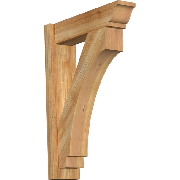 Ekena Millwork 6"W x 22"D x 30"H Imperial Rough Sawn Traditional Outlooker, Western Red Cedar
