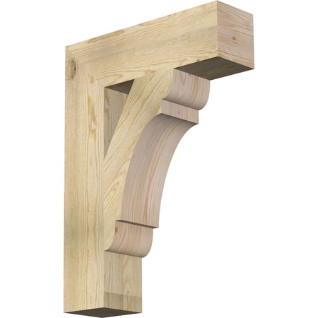Ekena Millwork 6"W x 22"D x 30"H Olympic Block Rough Sawn Bracket, Douglas Fir