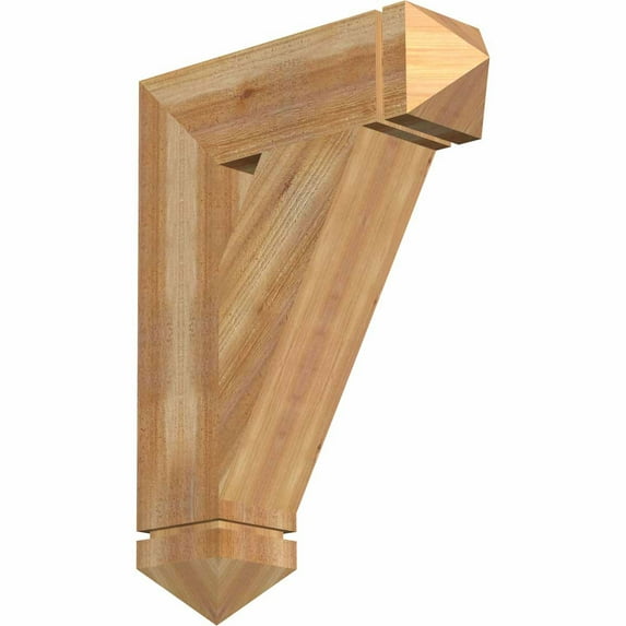 Ekena Millwork 6"W x 22"D x 30"H Traditional Arts & Crafts Rough Sawn Bracket, Western Red Cedar