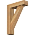 thumbnail image 1 of Ekena Millwork 6"W x 22"D x 30"H Traditional Block Rough Sawn Bracket w/ Offset Brace, Western Red Cedar, 1 of 25