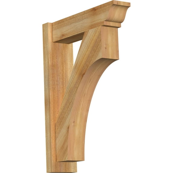 Ekena Millwork 6"W x 22"D x 30"H Westlake Rough Sawn Traditional Outlooker, Western Red Cedar