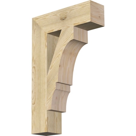 Ekena Millwork 6"W x 22"D x 34"H Balboa Block Rough Sawn Bracket, Douglas Fir