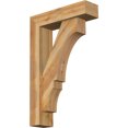 thumbnail image 1 of Ekena Millwork 6"W x 22"D x 34"H Balboa Block Rough Sawn Bracket w/ Offset Brace, Western Red Cedar, 1 of 25