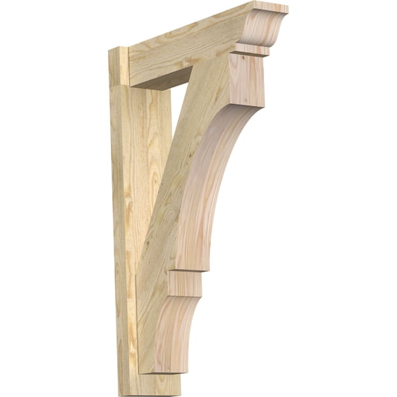 Ekena Millwork 6"W x 22"D x 34"H Balboa Rough Sawn Traditional Outlooker, Douglas Fir