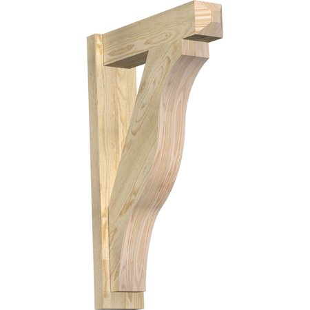 Ekena Millwork 6"W x 22"D x 34"H Funston Rough Sawn Craftsman Outlooker, Douglas Fir