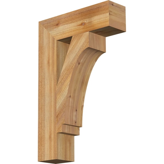 Ekena Millwork 6"W x 22"D x 34"H Imperial Block Rough Sawn Bracket, Western Red Cedar