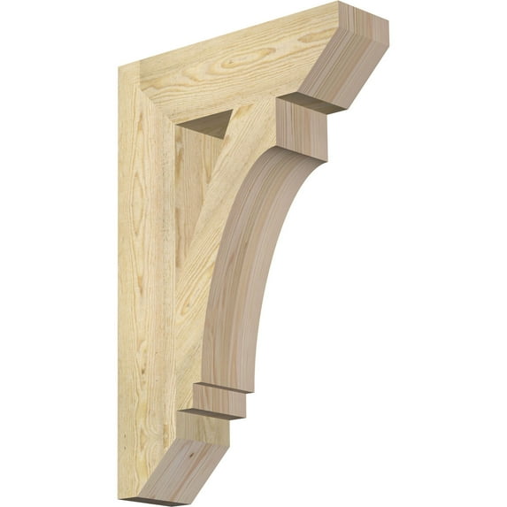 Ekena Millwork 6"W x 22"D x 34"H Imperial Slat Rough Sawn Bracket, Douglas Fir