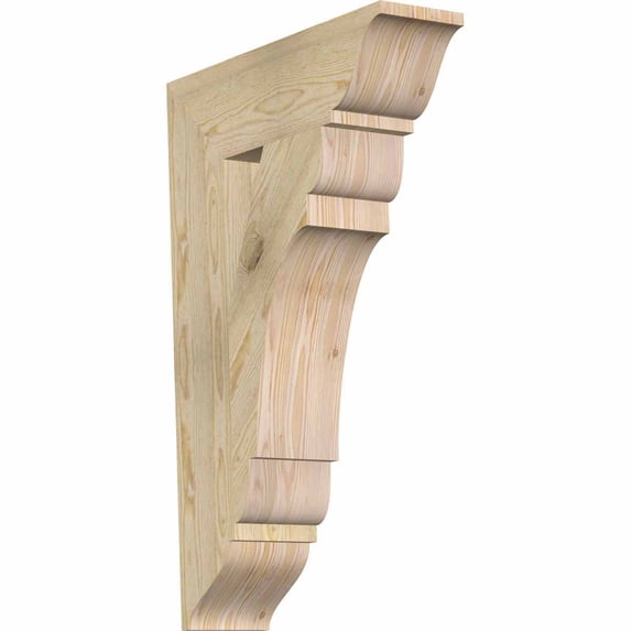Ekena Millwork 6"W x 22"D x 34"H Olympic Traditional Rough Sawn Bracket, Douglas Fir