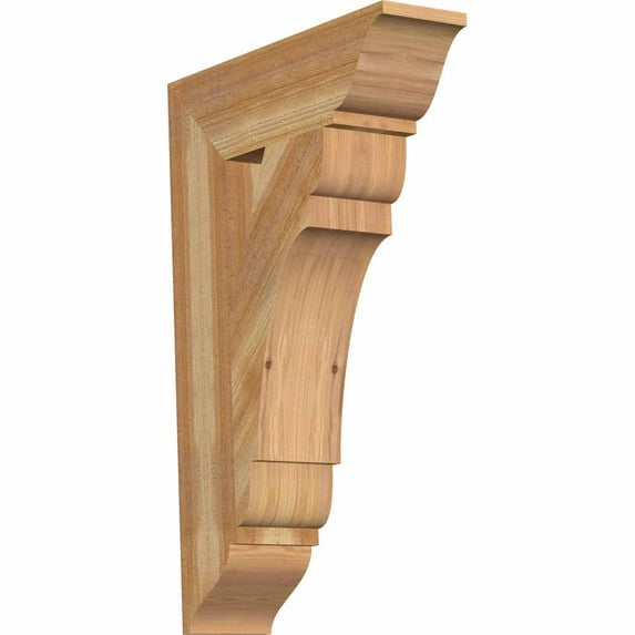 Ekena Millwork 6"W x 22"D x 34"H Olympic Traditional Rough Sawn Bracket, Western Red Cedar