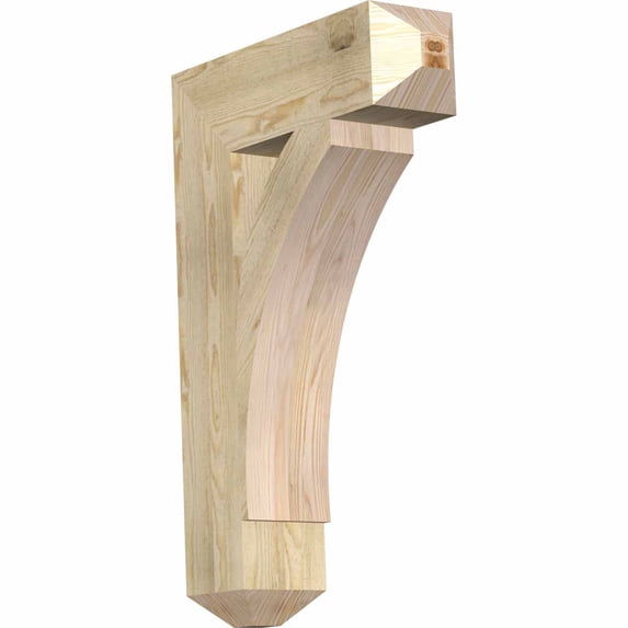 Ekena Millwork 6"W x 22"D x 34"H Thorton Craftsman Rough Sawn Bracket, Douglas Fir