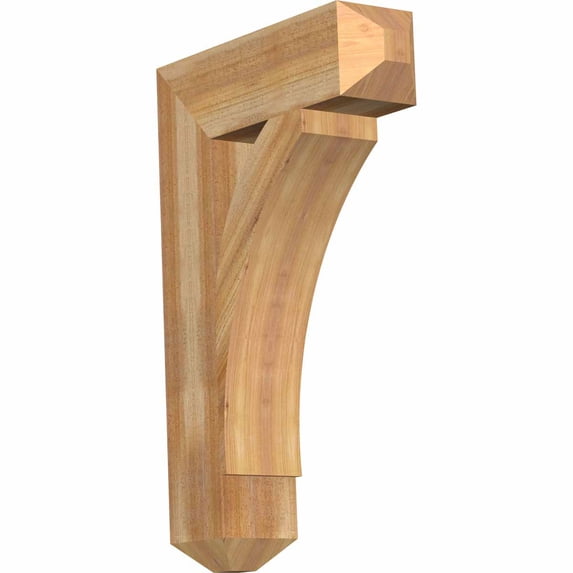 Ekena Millwork 6"W x 22"D x 34"H Thorton Craftsman Rough Sawn Bracket, Western Red Cedar