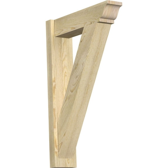 Ekena Millwork 6"W x 22"D x 34"H Traditional Rough Sawn Traditional Outlooker, Douglas Fir