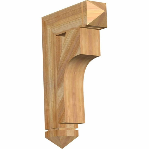 Ekena Millwork 6"W x 22"D x 34"H Westlake Arts & Crafts Rough Sawn Bracket, Western Red Cedar