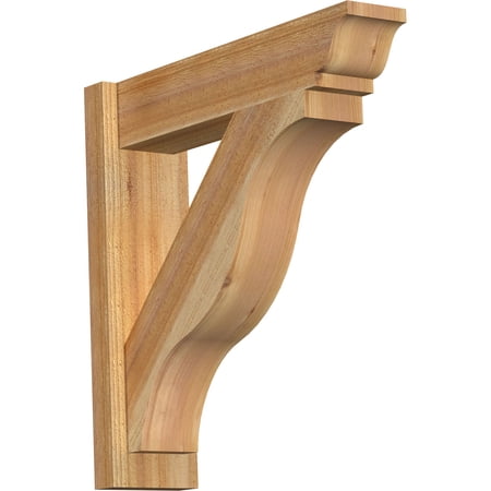 Ekena Millwork 6"W x 24"D x 24"H Funston Rough Sawn Traditional Outlooker, Western Red Cedar