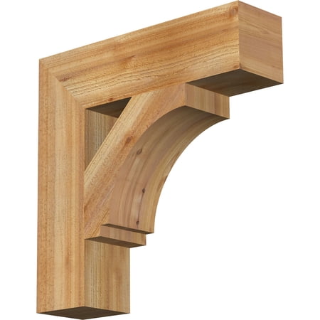Ekena Millwork 6"W x 24"D x 24"H Imperial Block Rough Sawn Bracket, Western Red Cedar
