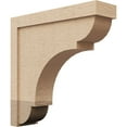 thumbnail image 1 of 6"W x 24"D x 24"H Thin Bryant Rough Cedar Woodgrain TimberThane Corbel, Primed Tan, 1 of 6