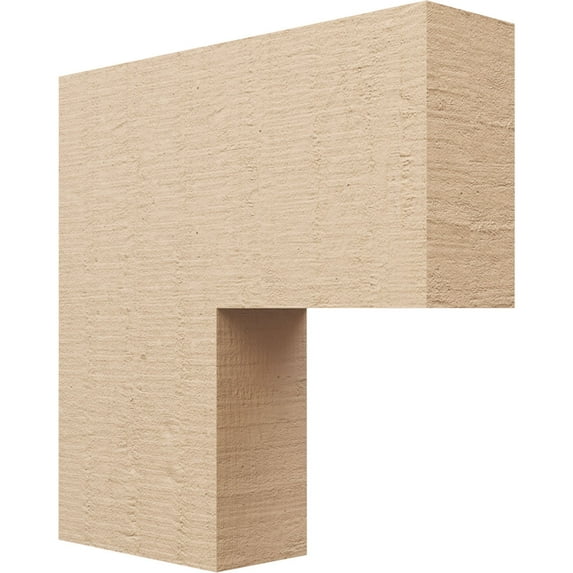 6"W x 24"D x 24"H Thin Chapel Hill Rough Cedar Woodgrain TimberThane Corbel, Primed Tan