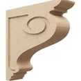 thumbnail image 1 of 6"W x 24"D x 24"H Thin Scroll Rough Cedar Woodgrain TimberThane Corbel, Primed Tan, 1 of 6