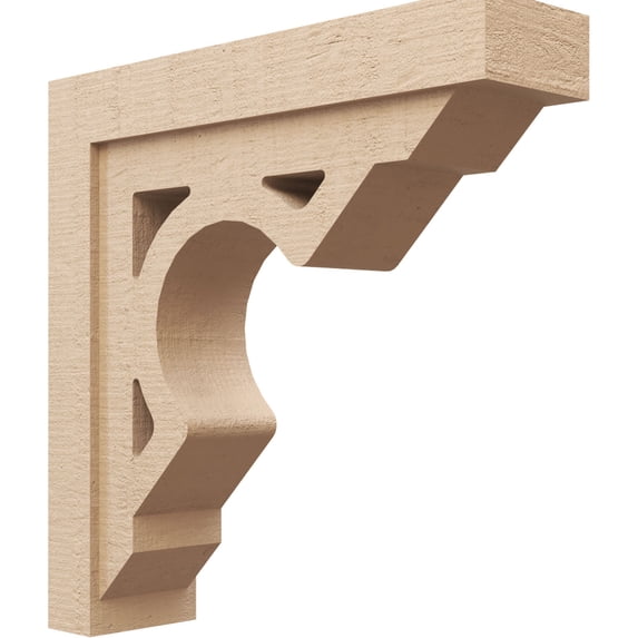 6"W x 24"D x 24"H Thin Sheridan Rough Cedar Woodgrain TimberThane Corbel, Primed Tan