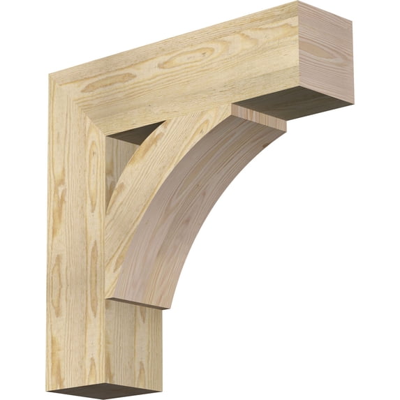Ekena Millwork 6"W x 24"D x 24"H Thorton Block Rough Sawn Bracket, Douglas Fir