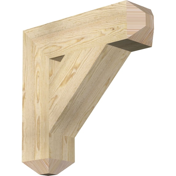 Ekena Millwork 6"W x 24"D x 24"H Traditional Craftsman Rough Sawn Bracket, Douglas Fir