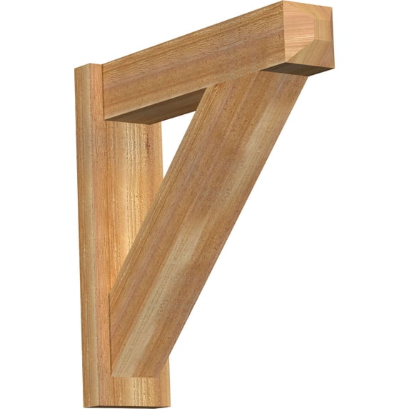 Ekena Millwork 6"W x 24"D x 24"H Traditional Rough Sawn Craftsman Outlooker, Western Red Cedar