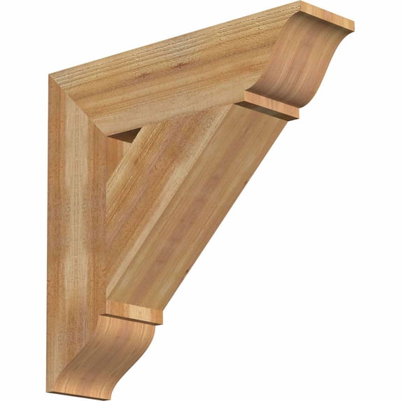 Ekena Millwork 6"W x 24"D x 24"H Traditional Traditional Rough Sawn Bracket, Western Red Cedar