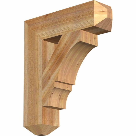 Ekena Millwork 6"W x 24"D x 28"H Balboa Craftsman Rough Sawn Bracket, Western Red Cedar
