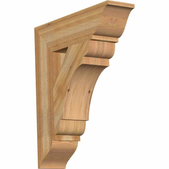 Ekena Millwork 6"W x 24"D x 28"H Olympic Traditional Rough Sawn Bracket, Western Red Cedar